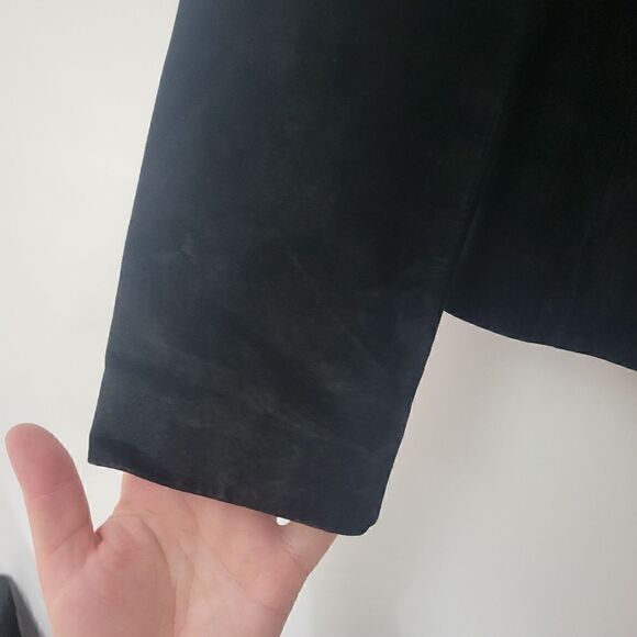 Vintage Danier 8-10 Black Suede Leather Jacket - Picture 6 of 16